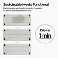 Absorbent Diatomaceous Earth Sink Storage Rack for Bathroom - White - view 5