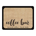Absorbent Dish Drying Mat, 50 x 40 cm - Coffee Bar Script Print