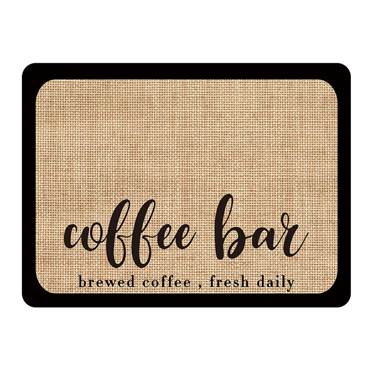 Absorbent Dish Drying Mat, 50 x 40 cm - Coffee Bar Script Print