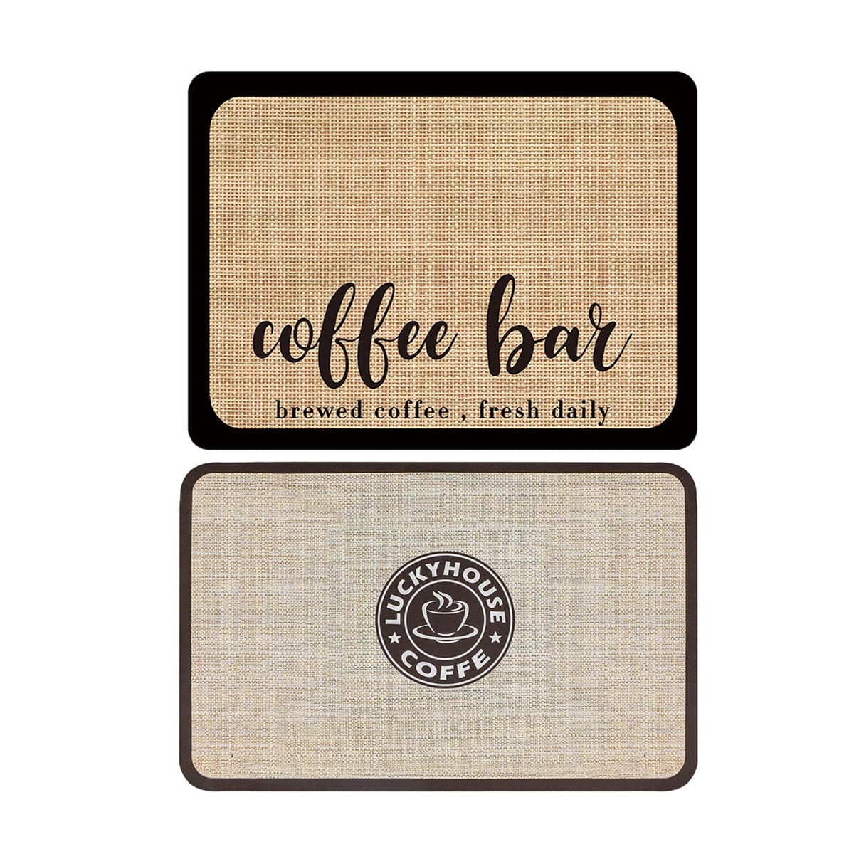 Absorbent Dish Drying Mat, 50 x 40 cm - Coffee Bar Script Print - view 3