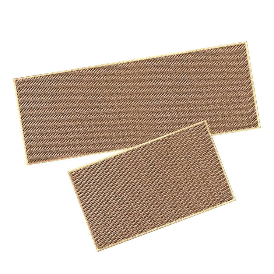 Absorbent Kitchen Floor Mat Set, 2 Pack - Beige