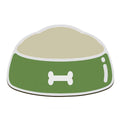 Absorbent Pet Feeding Mat, Bowl Shape with Bone Design - Green, 60 x 40 cm
