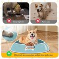 Absorbent Pet Feeding Mat, Bowl Shape with Bone Design - Green, 60 x 40 cm - view 5