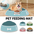 Absorbent Pet Feeding Mat, Bowl Shape with Bone Design - Pink, 60 x 40 cm - view 2