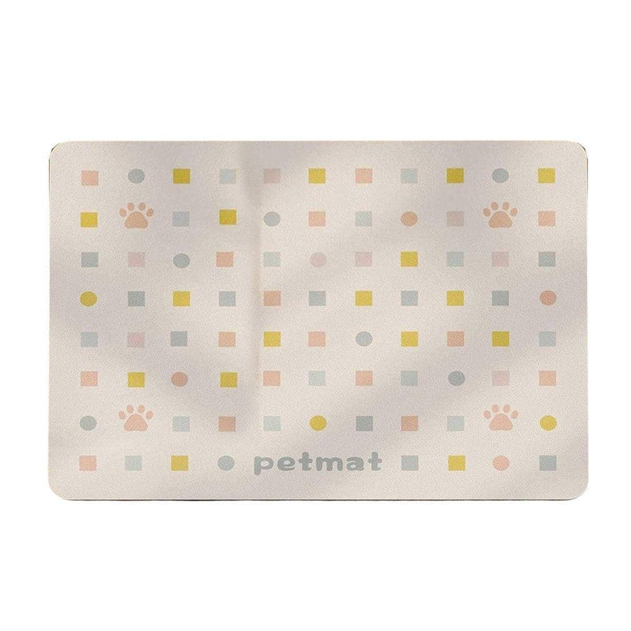 Absorbent Pet Feeding Mat for Dogs and Cats, 40 x 60 cm - Beige
