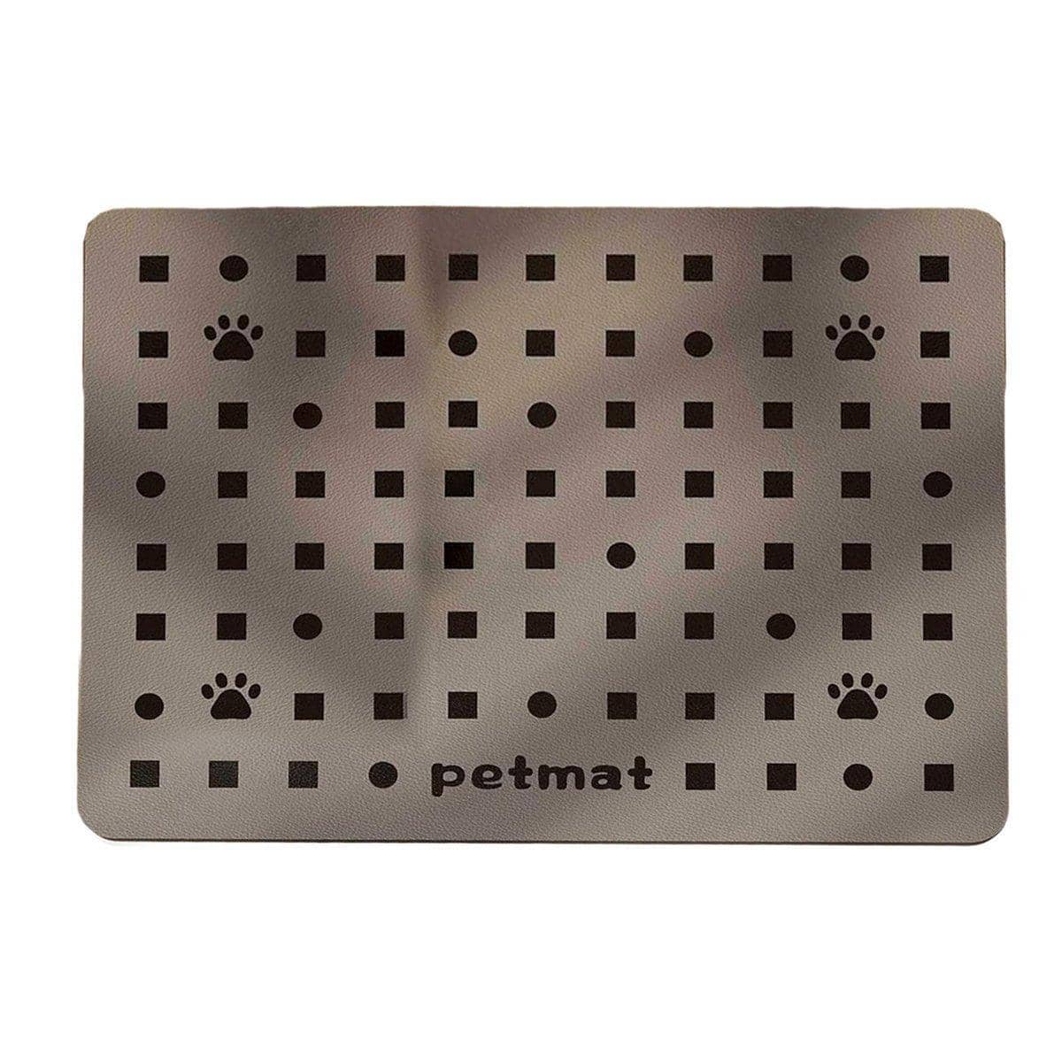 Absorbent Pet Feeding Mat for Dogs and Cats, 40 x 60 cm - Brown