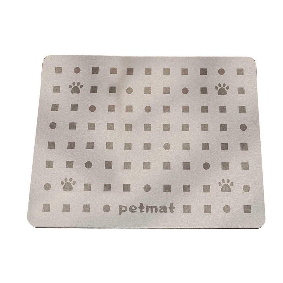 Absorbent Pet Feeding Mat for Dogs and Cats, 40 x 60 cm - Light Grey