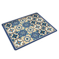 Absorbent Washing Machine Top Mat - Blue Tile Pattern, 60 x 50 cm