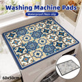 Absorbent Washing Machine Top Mat - Blue Tile Pattern, 60 x 50 cm - view 2