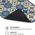 Absorbent Washing Machine Top Mat - Blue Tile Pattern, 60 x 50 cm - view 5