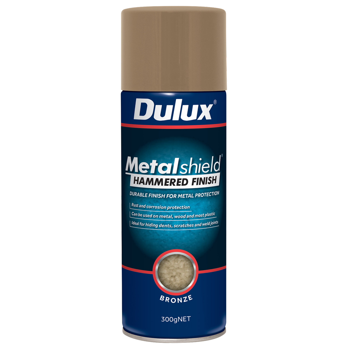 Dulux Metalshield Spray Paint 300g Bronze Hammered Finish Durable - SuperSaverAU - view 1