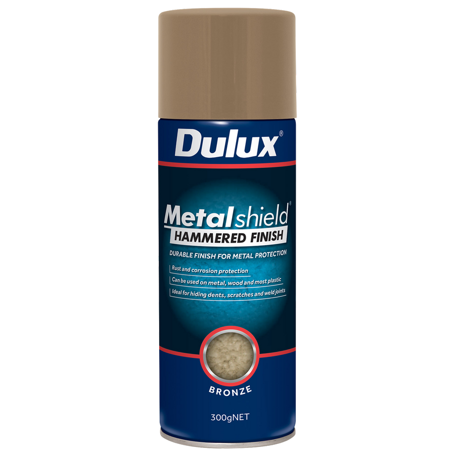 Dulux Metalshield Spray Paint 300g Bronze Hammered Finish Durable - SuperSaverAU - view 1
