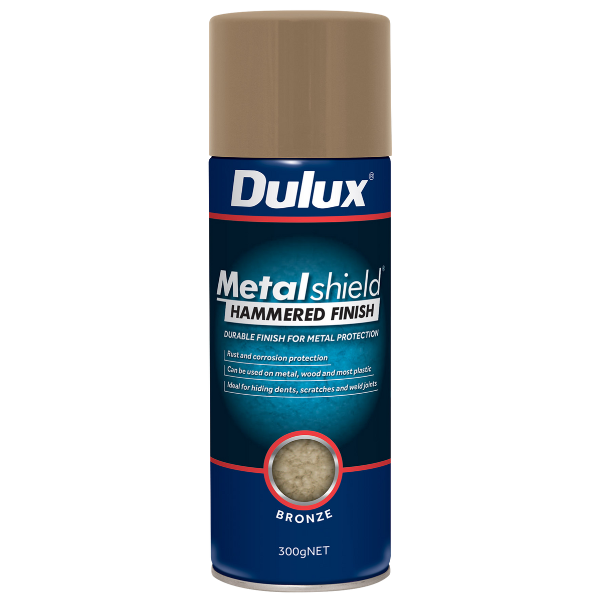 Dulux Metalshield 300g Hammered Finish Spray Paint Bronze - Rust & Corrosion Protection