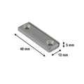 Everhang 40 x 13.5mm Neodymium Rare Earth Channel Magnet 2 Pack - Silver