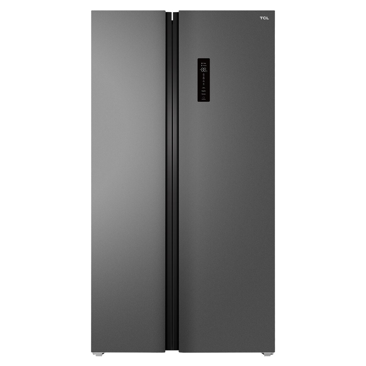TCL 505L Side by Side Fridge Freezer - Grey with Frost Free Cooling and Digital Touch Display - P525SBC