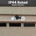 Arlec Compact Twin Security Flood Light FL011, Weatherproof Outdoor Floodlight, Black