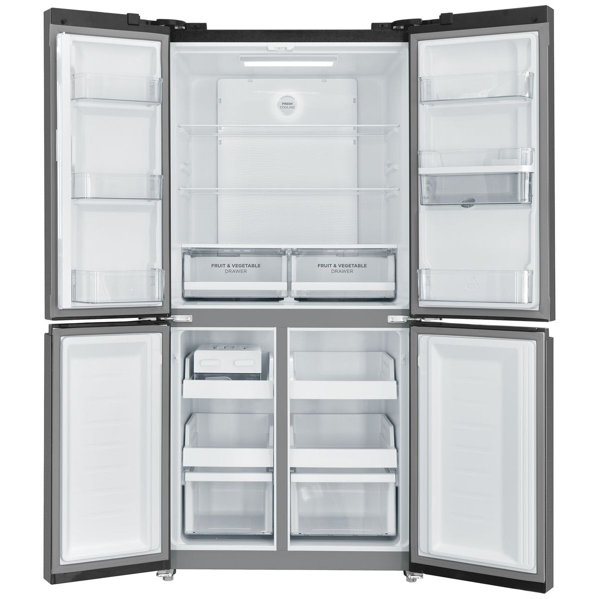Westinghouse 492L French Door Fridge - Charcoal Matte Black, Non-Plumbed Water Dispenser, 4 Star - WQE4960BA