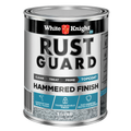 White Knight Rust Guard 1L Silver Gloss Hammered Finish Metal Paint