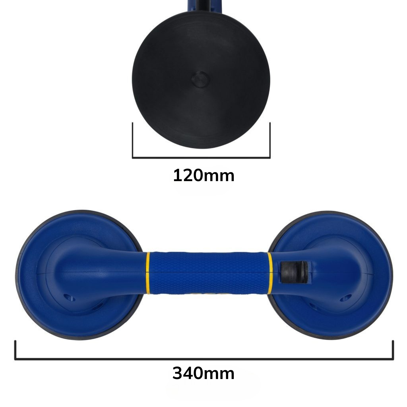 QEP ProMAXGrip Double Suction Cup, 80kg Hold, for Large Format Tile Lifting