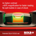 Sola 40cm Red Aluminium Spirit Level 3 Vials Waterproof