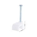 DETA 10mm White Flat Cable Clips Plastic 500 Pack
