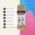 White Knight Squirts Gold Satin Spray Paint 310g - Solvent-Based Paint & Primer, UV Resistant