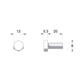 Zenith Hot Dip Galvanised Hex Head Bolts M8 x 20mm 25 Pack Durable - SuperSaverAU - view 4