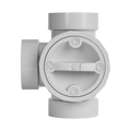 Rain Harvesting 90mm 3 Way Water Diverter PVC Grey Low-Friction - SuperSaverAU - view 1