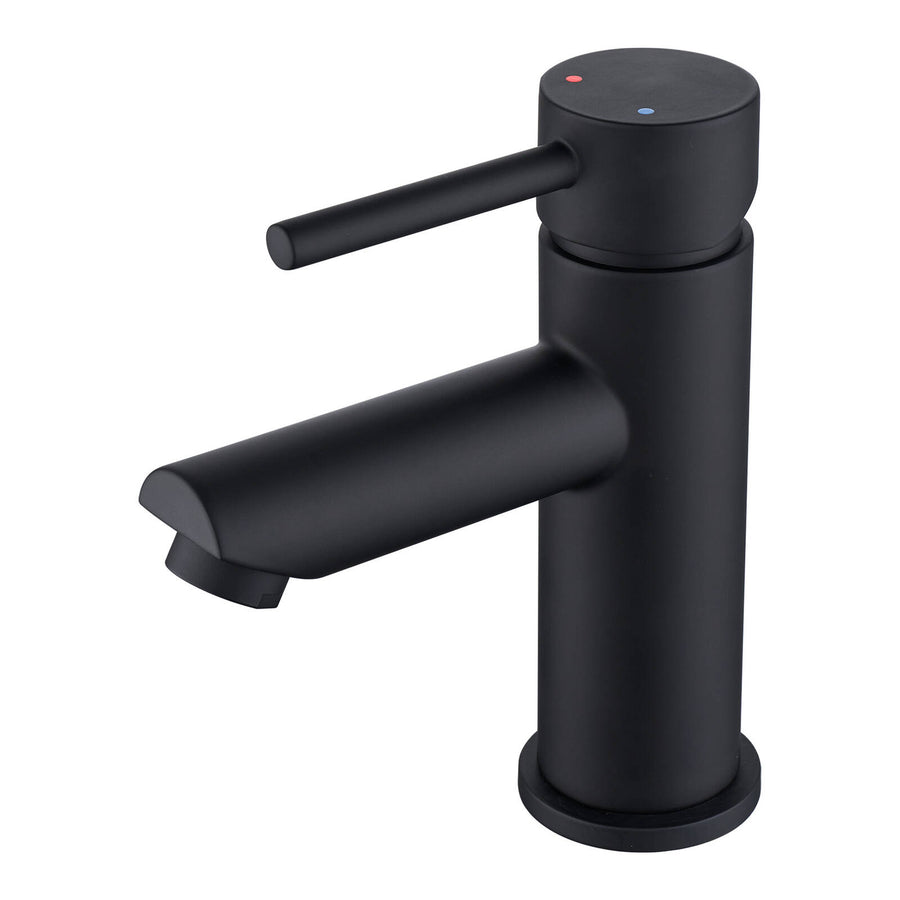 Estilo 35mm Matte Black Pin Lever Basin Mixer 4 Star WELS