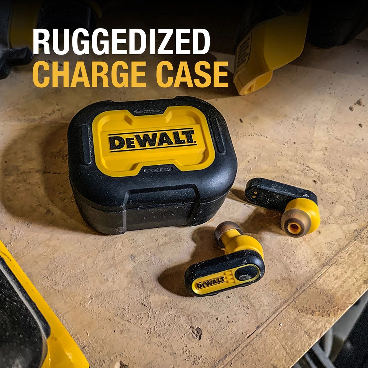 Dewalt Jobsite Pro x1 True Wireless Earbuds - Black/Yellow - 30 Hours Playback - IPX6 Water Resistant - SuperSaverAU - view 5