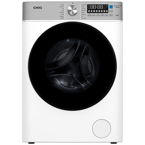 CHiQ 10kg Front Load Washing Machine - 1400rpm Spin, 20 Programs, Steam Wash, Smart Wash - WFL100PLSW