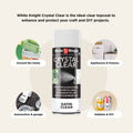 White Knight Acrylic Spray Paint - 310g - Clear Satin - Quick Drying - SuperSaverAU - view 4
