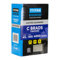 Titan 45 x 1.6mm 16 Gauge Electro Galvanised Straight Collated C Brads - 4000 Pack