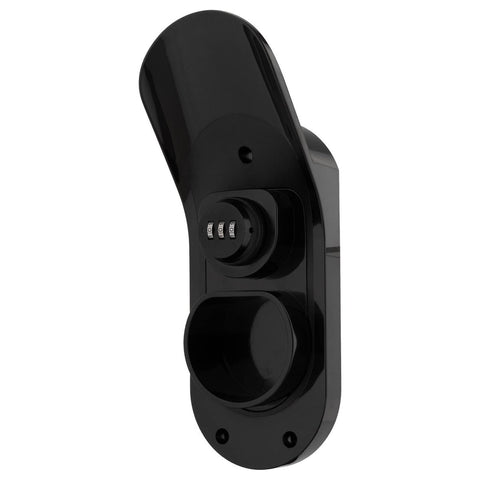 Arlec Heavy Duty Lockable Type 2 Connector EV Charger Cable Holder - 75mm x 250mm x 90mm - Black - Secure Storage & Organised Management - SuperSaverAU - view 1