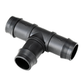 K Rain 25mm Barbed Tee 5 Pack - Black - UV Stabilised Polypropylene - SuperSaverAU - view 1