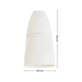 DETA White Suspension Lamp Holder B22 Bayonet Polyester 240V 6319B