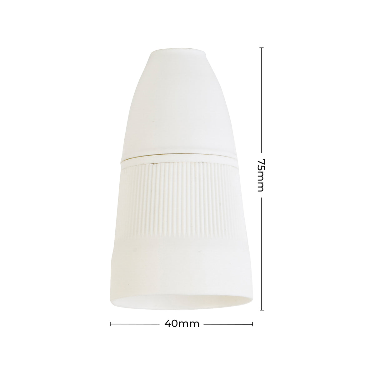 DETA White Suspension Lamp Holder B22 Bayonet Polyester 240V 6319B