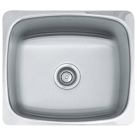 Franke 70L single bowl topmount laundry tub - 18/10 stainless steel, patented ledge system - SQX610-60