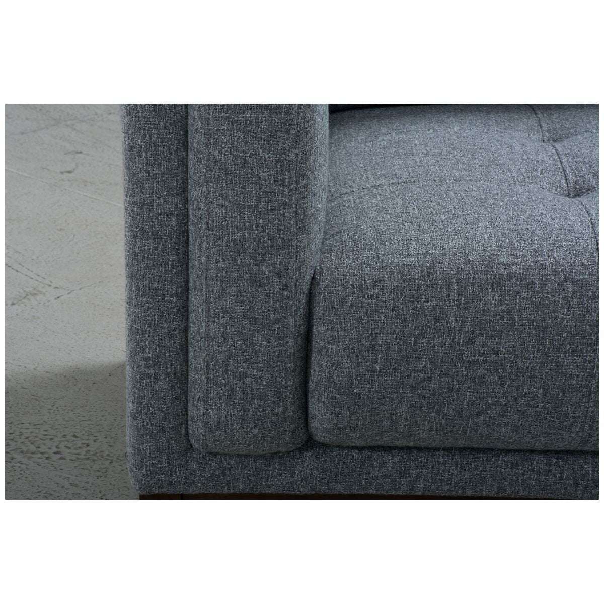 Ostro Furniture Freya 3 seater sofa - light grey textured fabric with rubberwood legs - 26002000