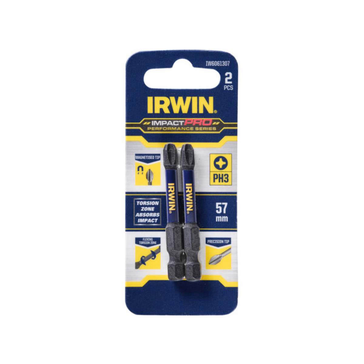 Irwin Impact Pro Performance - 57mm - Other - 2 Pack - Magnetised Tips - SuperSaverAU - view 1