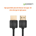 UGREEN High speed with Ethernet full copper Ultra Slim HDMI cable 2M (11199) - SuperSaverAU - view 1