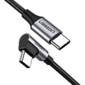 UGREEN 50125 Angled USB-C Cable 2M - Gray Black