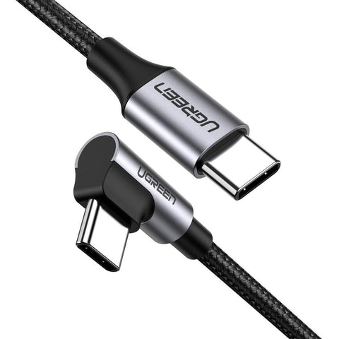 UGREEN 50125 Angled USB-C Cable 2M - Gray Black