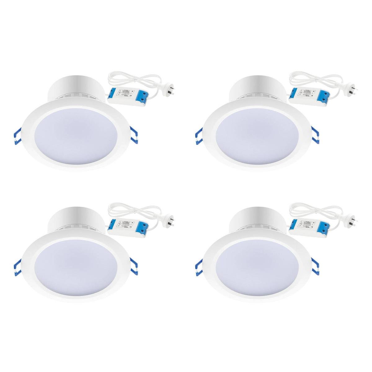 Deta Smart LED Downlight 10W 4 Pack - 940m - White - Adjustable Brightness - SuperSaverAU - view 1