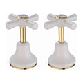 Shaw Mason Ivory Basin Top Assembly - Brass - 167mm x 105mm x 67mm - Durable - SuperSaverAU - view 2