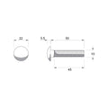 Zenith M10 x 50mm Zinc Plated Cup Head Bolt and Nut Each - Coarse Thread - Low Profile Design - SuperSaverAU - view 2