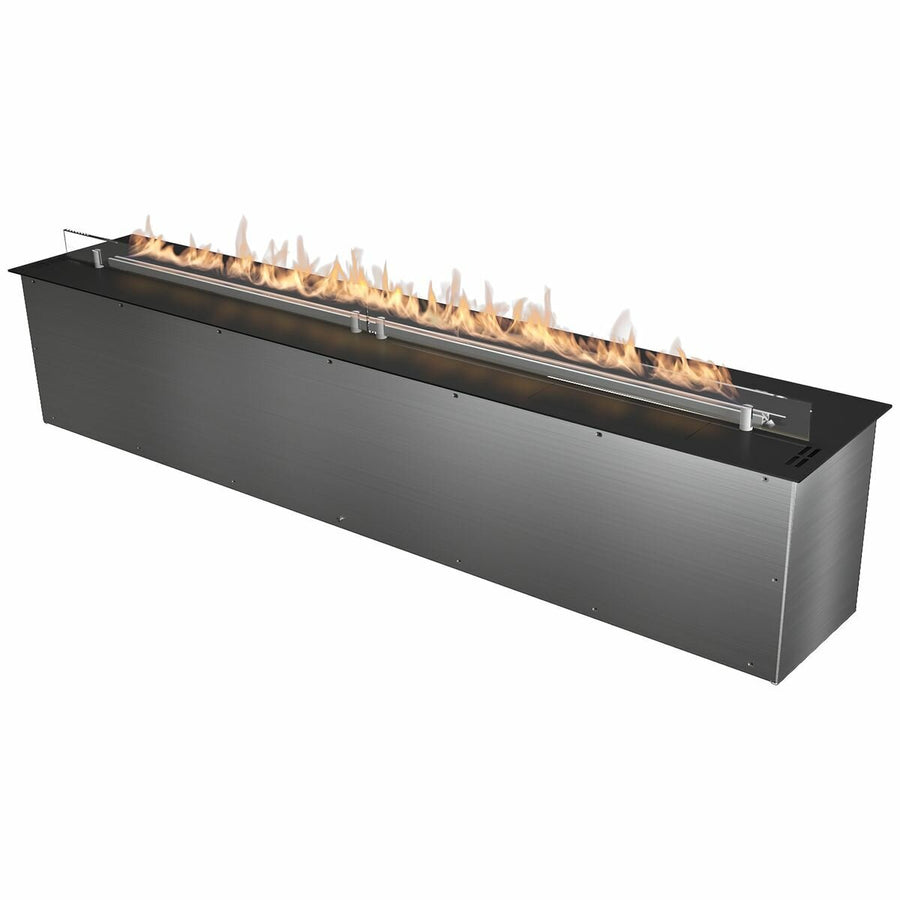 Planika 149cm Fire Line Automatic 3 Plus Bio-ethanol Fireplace - Black - Automatic Refill - FLA3P1490