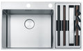 Franke Box Centre double bowl sink 44L main and 26L small - 18/10 stainless steel - BWX220-54/27SBR