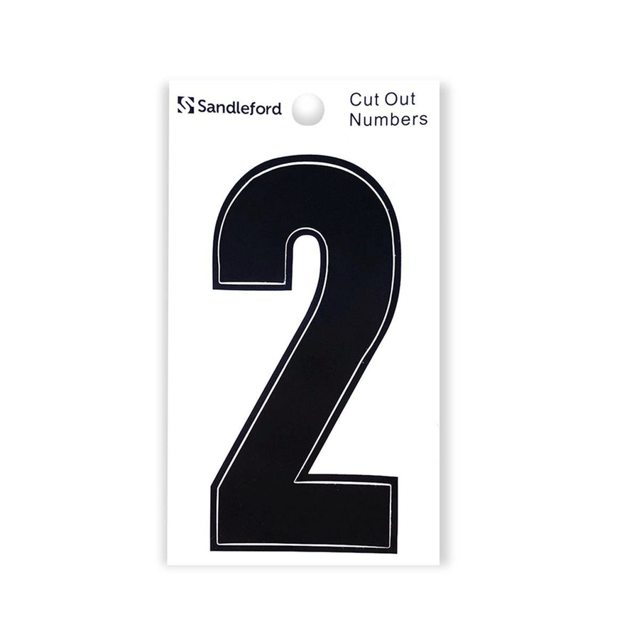 Sandleford Self Adhesive House Number 2 - 85mm - Black - SuperSaverAU - view 1