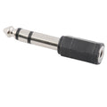 Antsig 6.35mm Stereo Plug to 3.5mm Stereo Socket Adaptor - Nickel Plated Brass